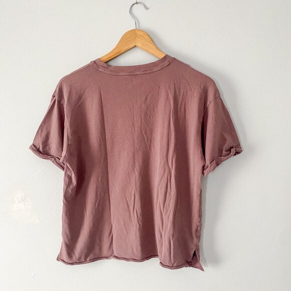 American Eagle Soft & Sexy Boxy Pocket Tee Mauve - Small - Picture 3 of 9